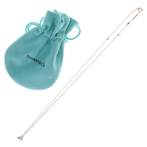 170 - Diamonds By the Yard' Single Stone 18ct Gold Necklace By Tiffany & Co., 1.7g