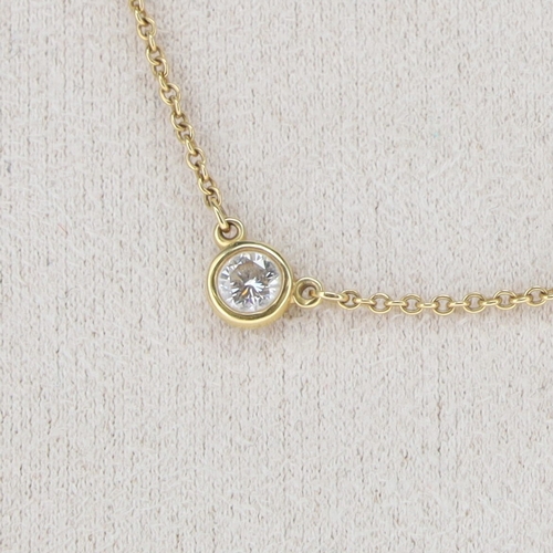 170 - Diamonds By the Yard' Single Stone 18ct Gold Necklace By Tiffany & Co., 1.7g