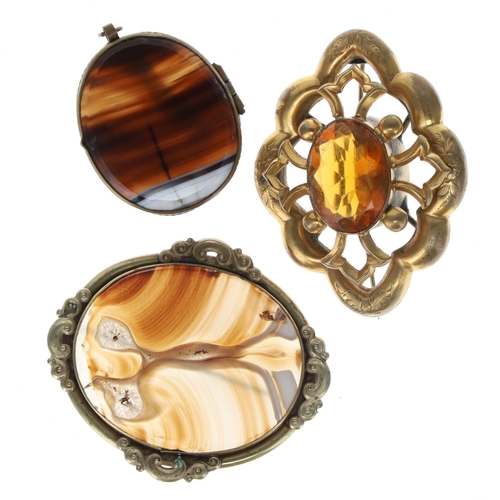 283 - Antique Jewellery Collection including Mourning, Agate, Locket, Cameo