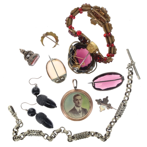 332 - Antique Jewellery Collection including Gold, Agate, Albert, Bohemian Garnet, Seal
