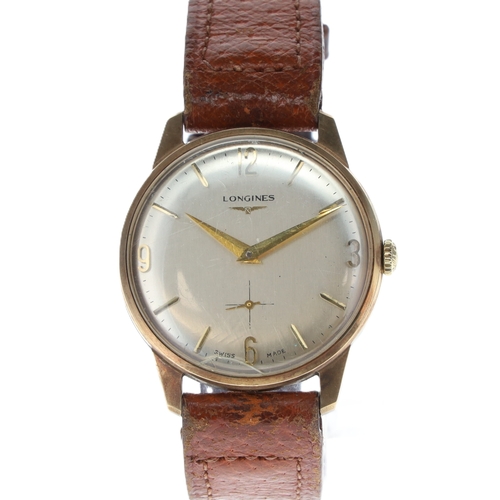 50 - Longines - 9ct Gold Vintage Hand Wind Watch