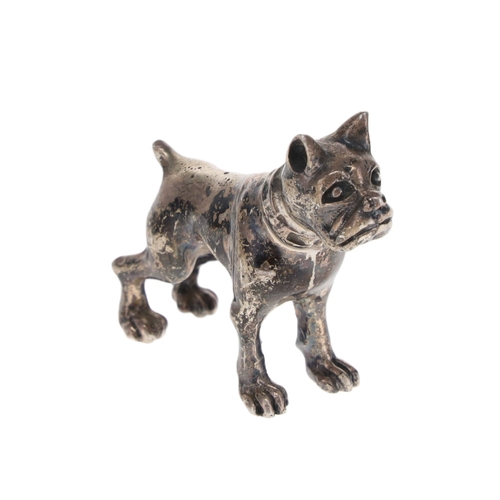 27 - Silver Novelty Dog Miniature Ornament, 14g