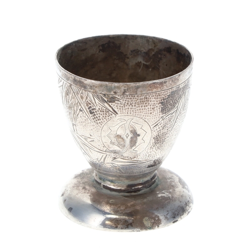 31 - Antique Chinese Silver Export Wai Kee Egg Cup, 40g