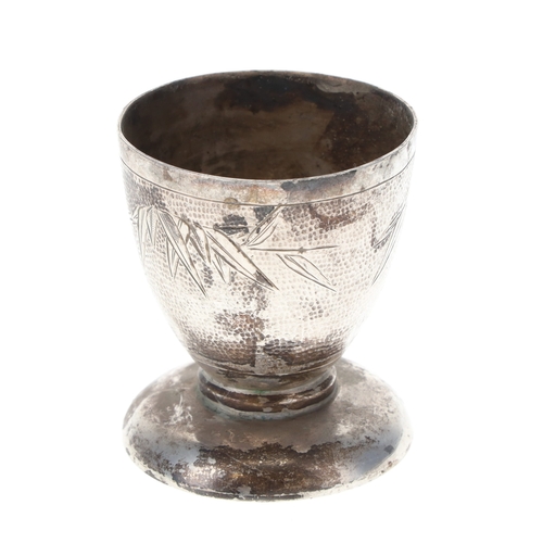 31 - Antique Chinese Silver Export Wai Kee Egg Cup, 40g