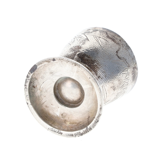 31 - Antique Chinese Silver Export Wai Kee Egg Cup, 40g
