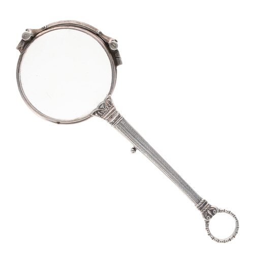 35 - Antique 935 Silver Lorgnette Spectacles, 26g