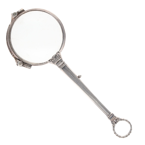 35 - Antique 935 Silver Lorgnette Spectacles, 26g