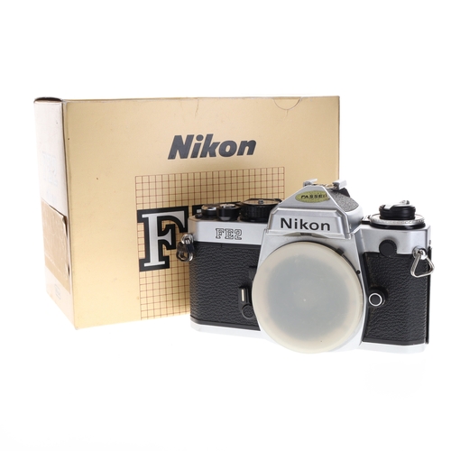 51 - Nikon - FE2 SLR Film Camera Body with Body Cap and Original Box