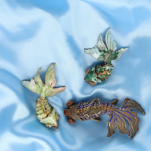 Enamel Articulated Fish Pendant Collection