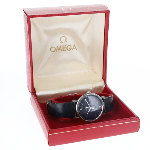 104 - Omega - Geneve Blue Dial Dress Watch