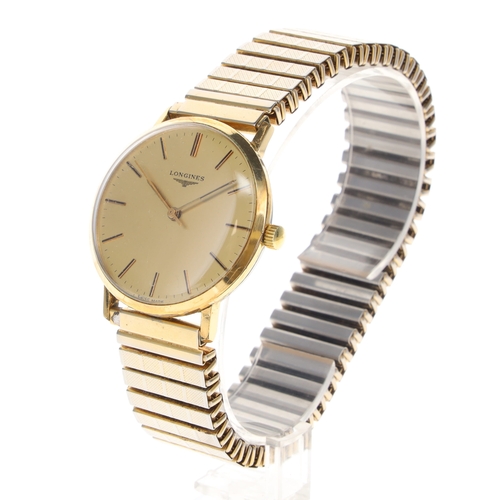 66 - Longines - Gold Tone Hand-Wind Watch