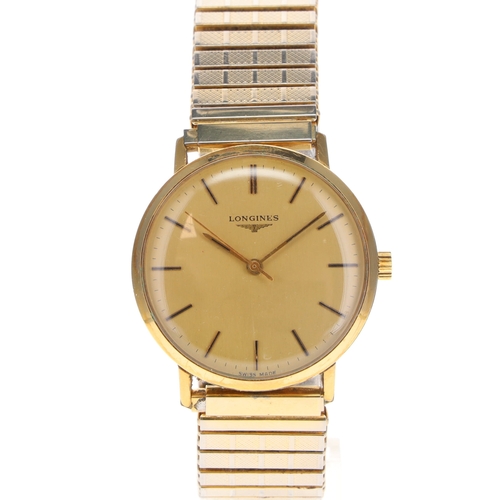 66 - Longines - Gold Tone Hand-Wind Watch