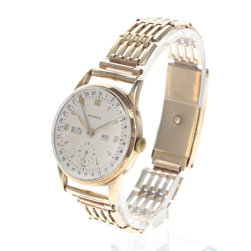 75 - Movado - 9ct Gold Triple Calendar Hand-Wind Watch, ref. 13322