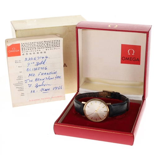 86 - Omega - 9ct Yellow Gold Watch
