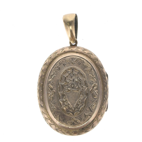 260 - Gold Back and Front Locket Pendant, 10.8g