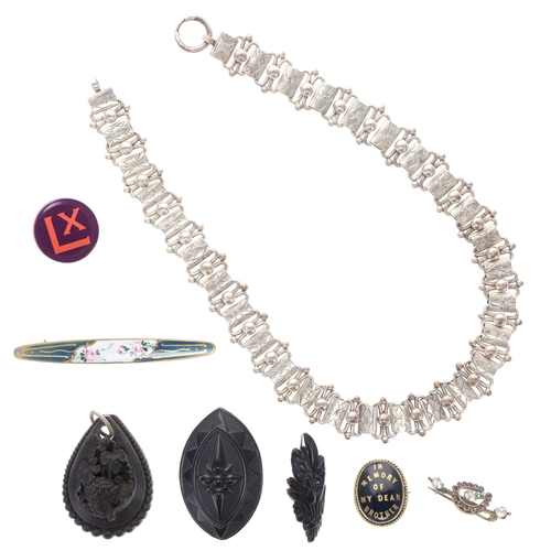367 - Antique Jewellery Collection including Mourning, Book Chain, Enamel