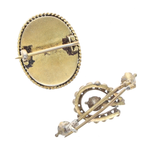 367 - Antique Jewellery Collection including Mourning, Book Chain, Enamel