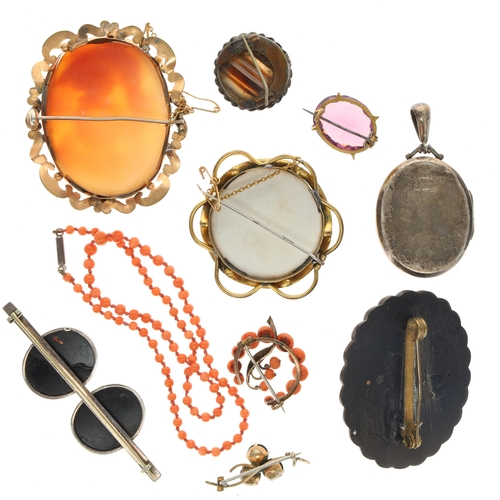 375 - Antique Jewellery Collection including Rolled Gold, Silver, Micro Mosaic, Cameo
