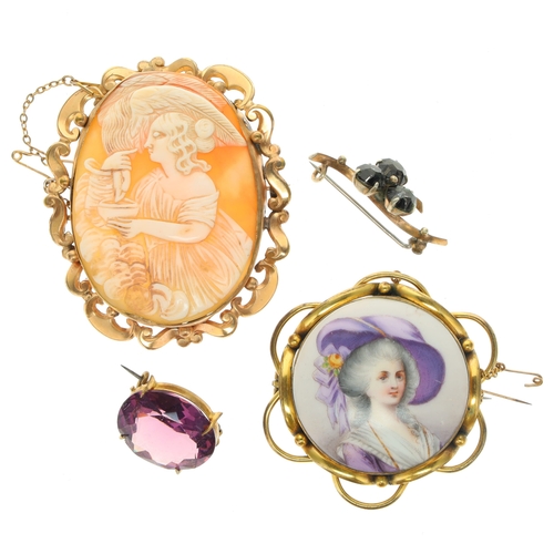 375 - Antique Jewellery Collection including Rolled Gold, Silver, Micro Mosaic, Cameo
