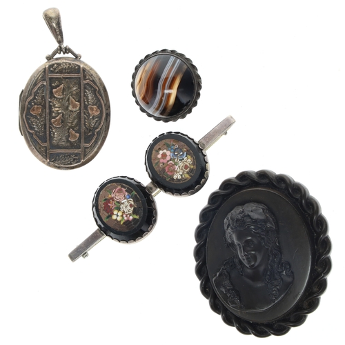 375 - Antique Jewellery Collection including Rolled Gold, Silver, Micro Mosaic, Cameo