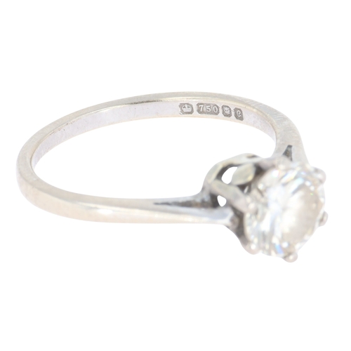 404 - Diamond Solitaire 18ct White Gold Ring, est. 1.00ct, 2.4g