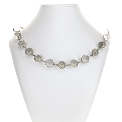 Antique Art Deco Pool of Light Necklace with Silver Clasp, 75g