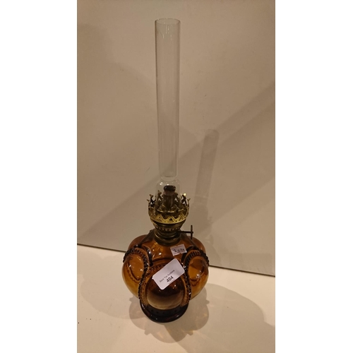 404 - Victoria glass bowl oil lamp