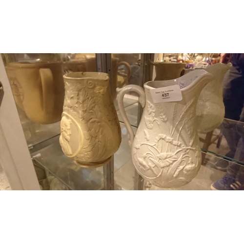 437 - 2 victorian water jugs