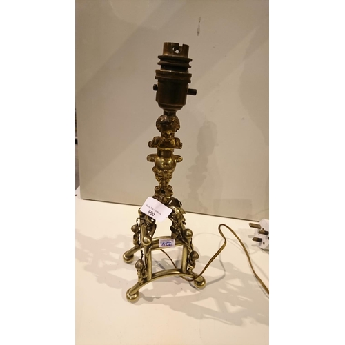 460 - Brass boy of brussels table lamp base