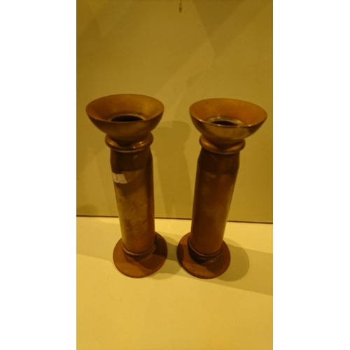 473 - Pair of trench art vases