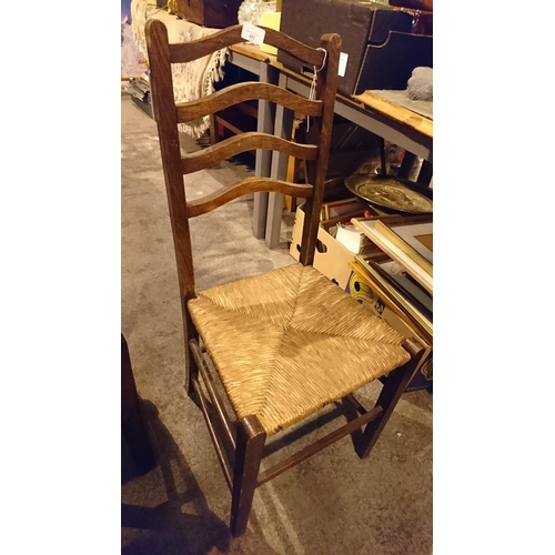 483 - Rush seated hall chair