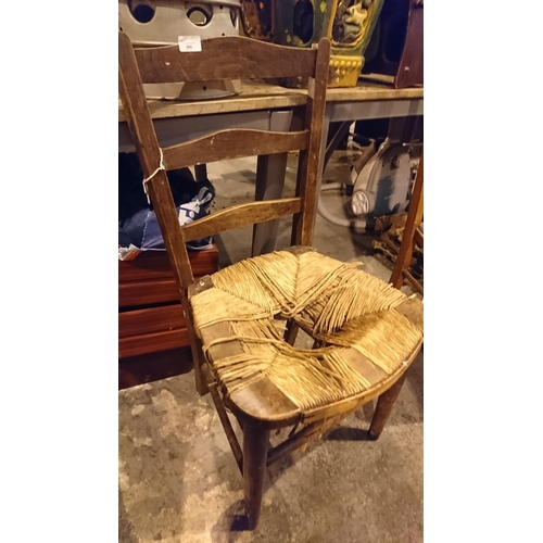 484 - As found Rush seated dining chair