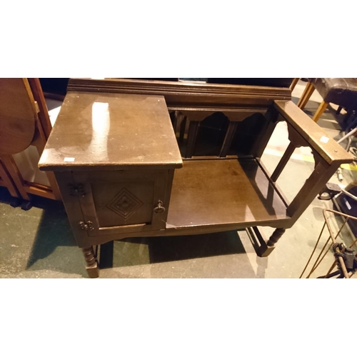 587 - Telephone seat with cupboard