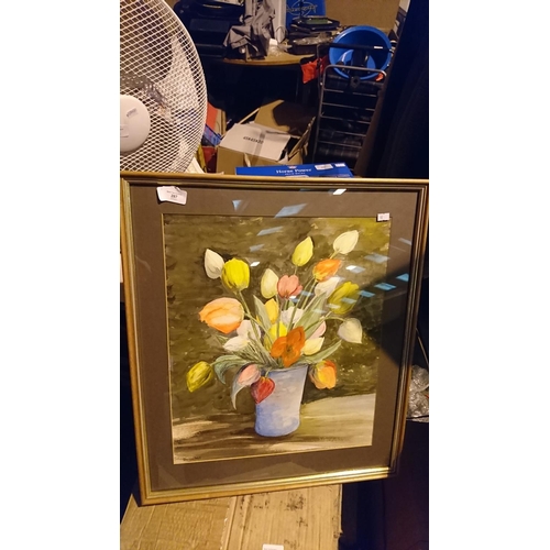 287 - Framed flower print