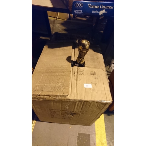 290 - Large box of Football trophies