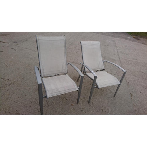 3 - 2 grey garden chairs