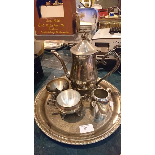 504 - Silver plate set