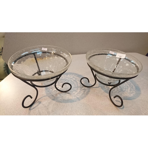 527 - pair of floating candle decorative bowls