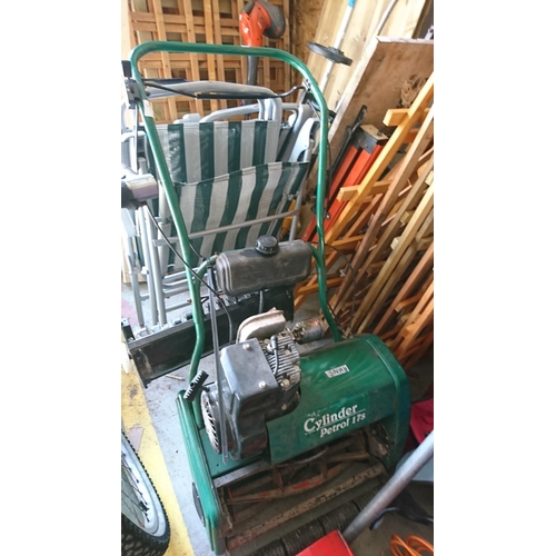 20 - Green Mower with scarifier - Sold as seen