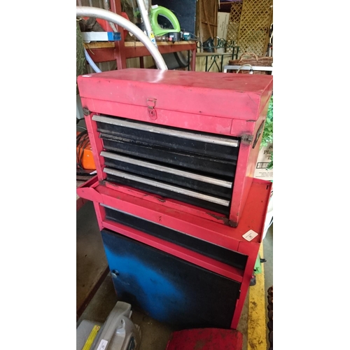 29 - 2 piece red mechanics toolbox