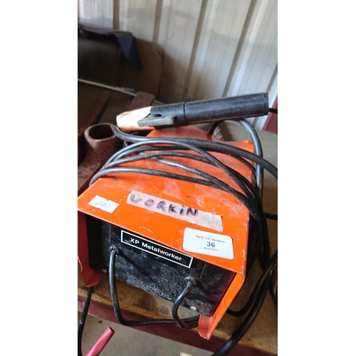 36 - Xp metalworker mini arc welder - sold as seen