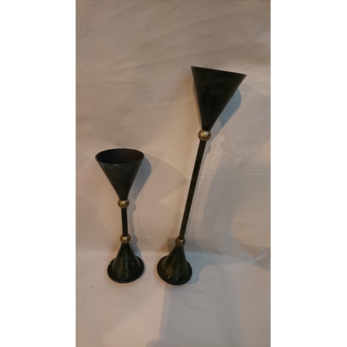 541 - 2 Candle holders made in India