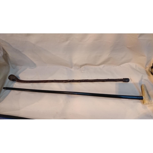 546 - Antique ivory walking stick