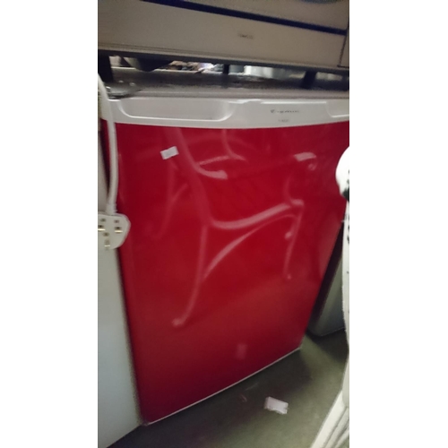 809 - Red under counter fridge