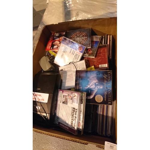 303 - box of cds etc