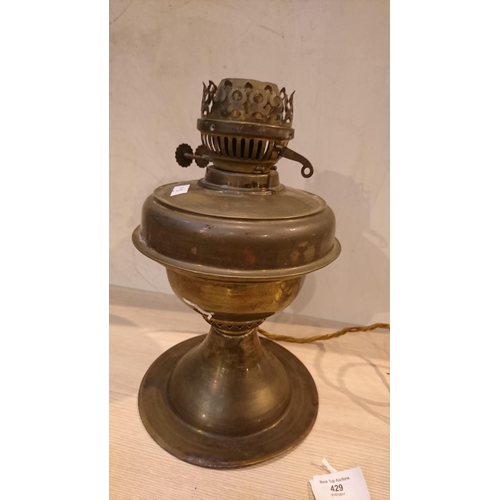 429 - Vintage Converted Electric Oil Lamp base