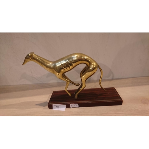 430 - Brass Greyhound Ornament