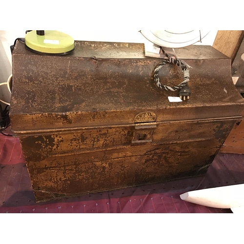 354 - Kirk and wilson metal steamer trunk