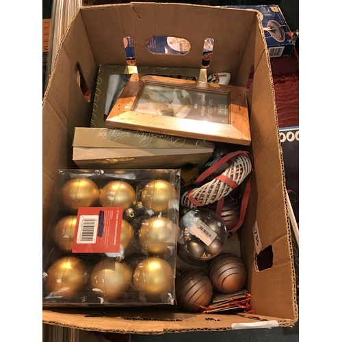 369 - Box of Christmas decorations