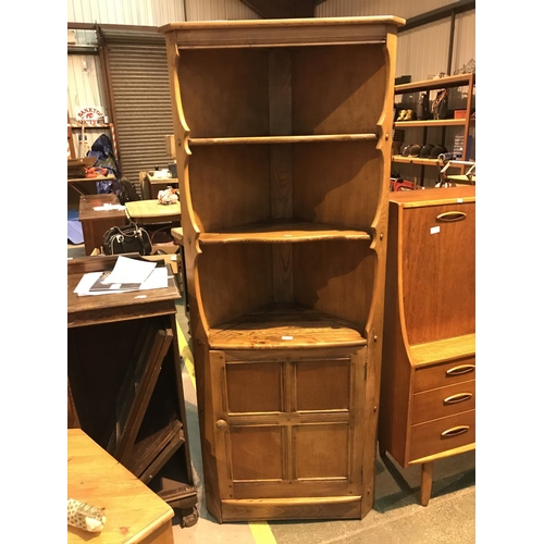 462 - Vintage wooden Corner Cabinet